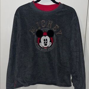 Disney Mickey Mouse Charcoal and Red Women's Sweater